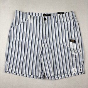 Lee Walk Shorts Womens 14 Mid Rise 7 Inch Nautical Striped